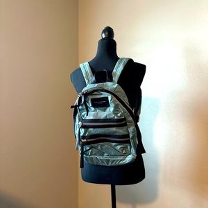 Marc Jacobs small blue nylon backpack with black trim